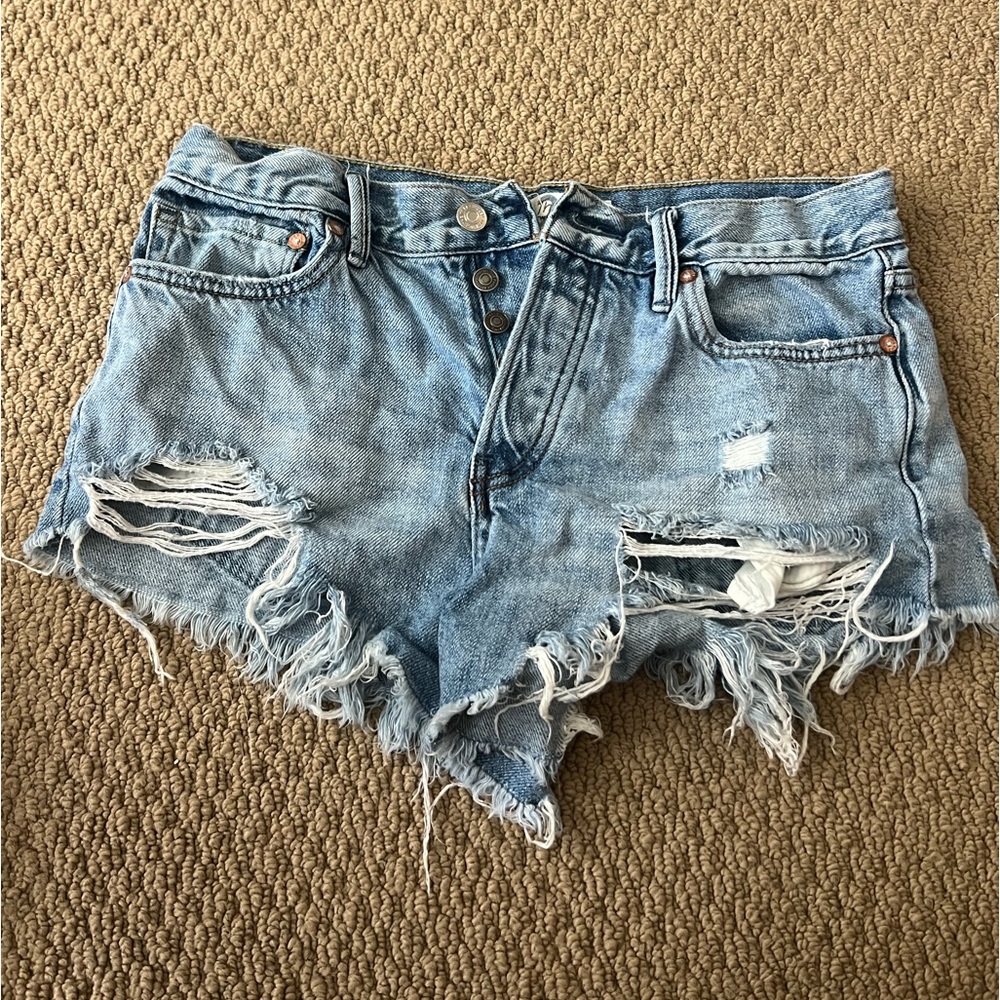 free people denim shorts size 25